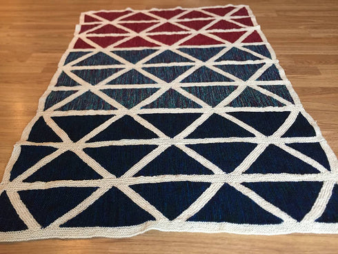 KNITTING PATTERN: Triangle Waves Afghan Pattern (Garter Stitch), modular knitting